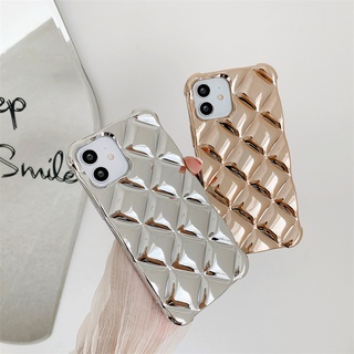 เคส Case Iphone13/12/11 Pro Max/Xs Max Xr X 8 7Plus TPU Diamond Plating 3 colors