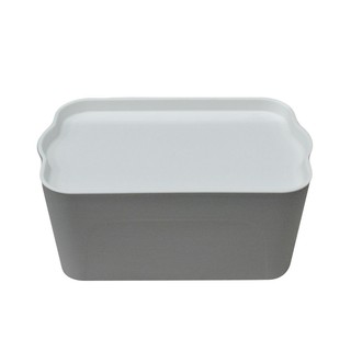 กล่องเก็บของ HL LARZE 70568 ไซส์M สีเทา ฝาขาวCONTAINER