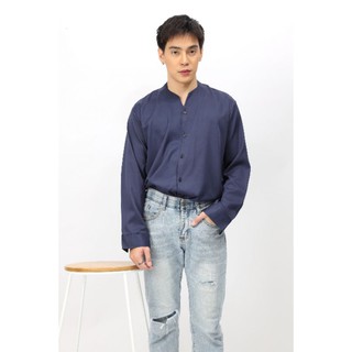 เสื้อเชิ้ตคอจีนสีกรม