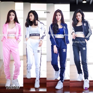 Set Sport Jacket 3 ชิ้น เสื้อแจ็คเก็ตแขนยาว+กางเกงขายาว ผ้าวอม