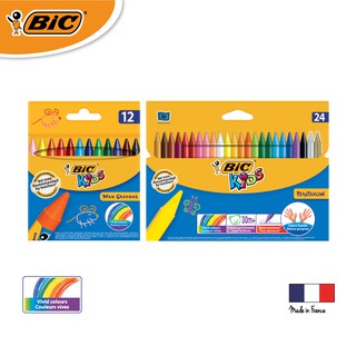 [Official Store] BIC บิ๊ก ดินสอสีเทียน Evolution Stripes จำนวน 12สี - 24สี