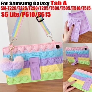 เคสซิลิโคนนิ่ม สีรุ้ง สําหรับ Samsung Galaxy Tab A 8.0 8.7 10.1 10.4 Tab S6 Lite P610 P615 SM-T220 T225 T290 T295 T297 T500 T505 T507 T510 T515 TAP