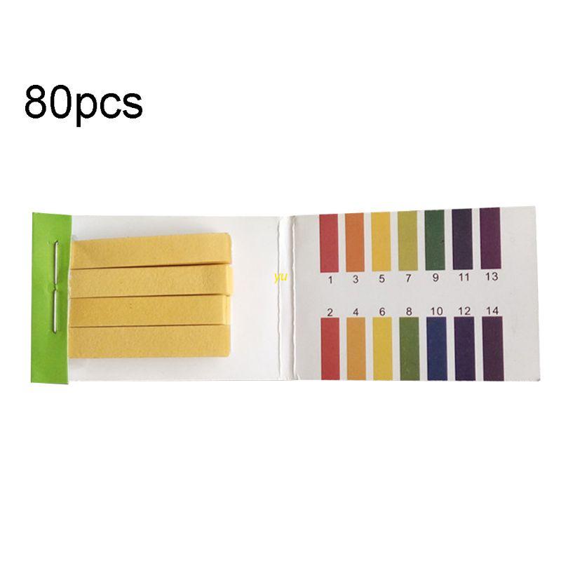 yu 80 Pcs Multipurpose pH Test Strips Universal Full Range Litmus Paper 1-14 Acidic Alkaline Indicat