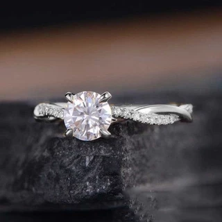 Silver Gold Rose Gold 3 Color Titanium Women Crystal Diamond Fashion Jewellery Wedding Ring
