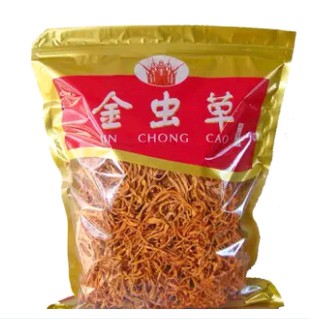 เห็ดถั่งเช่าสีทอง(虫草花) 1ห่อ100g สมุนไพรบำรุงร่างกาย สามารถนำมาทำเป็นซุป หรือจะชงน้ำดื่มก็ได้ อร่อยและมีประโยชน์