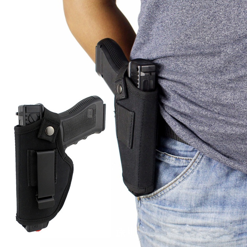 Universal Tactical Gun Holster Concealed Carry Holsters Belt Metal Clip IWB OWB Holster Airsoft Pistol Gun Bag for Handg