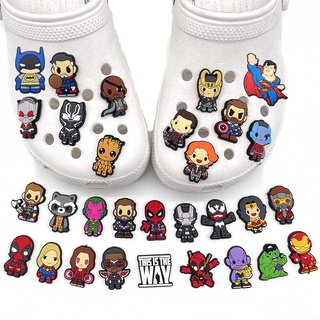 Crocs Jibbitz Crocs Charm Marvel The Avengers หัวเข็มขัด สําหรับตกแต่งรองเท้า Diy