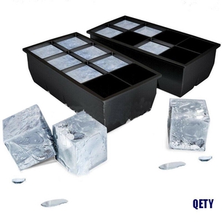 (QETY)Big Cube Giant Jumbo Large Silicone Ice Cube Square Maker Tray Mold Mould