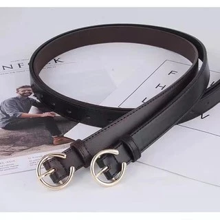 พร้อมส่ง!! เข็มขัดสไตล์เรียบง่าย สไตล์เกาหลี แฟชั่นสำหรับผู้หญิงและผู้ชาย เข็มขัดหนังPU（ P10 ）