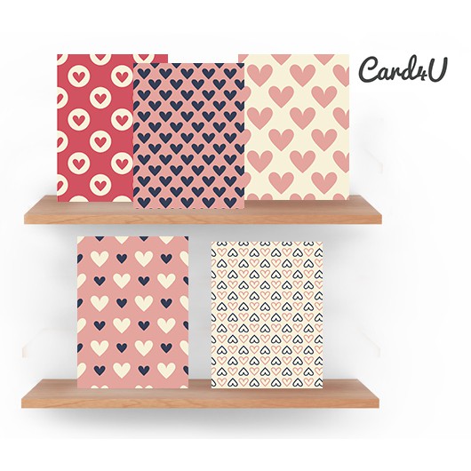 (พร้อมส่ง) การ์ดอวยพร 9.60 Baht/แผ่น (Greeting Card) เพื่อติดของขวัญ ช่อดอกไม้ หรือเขียนข้อความ ชุดร