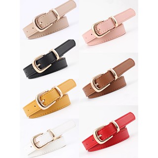 พร้อมส่ง*เข็มขัดหนังแฟชั่นหญิงหลากสีสไตล์ยุโรป พร้อมส่งจากไทย