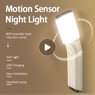 ไฟอัจฉริยะ ไฟเซ็นเซอร์ แบตในตัว คุณภาพดี  แสงสี วอม ชาร์จ USB ไฟออโต LED Motion &amp;​ Night Sensor