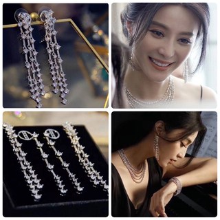 ต่างหูเพชร CZ แท้ ต่างหูแฟชั่น งานเกรดจิวเวลรี่