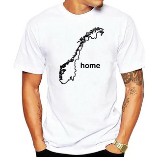 เสื้อยืดผ้าฝ้ายพิมพ์ลายขายดี เสื้อยืดแขนสั้น คอกลม ผ้าฝ้าย พิมพ์ลาย NORWAY HOME FIND YOUR OWN Country สไตล์นอร์ดิก สําหร