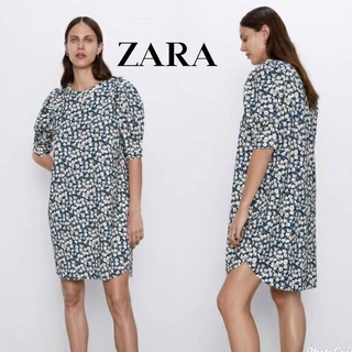 ZARA : With Short Voluminous Sleeves Dress