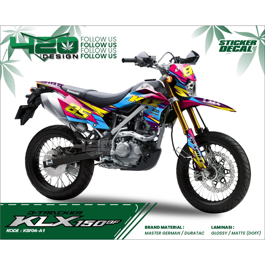 สติ๊กเกอร์รูปลอก KLX 150 / KLX 150BF สติ๊กเกอร์เต็มตัว / KLX 150 BF Striping Decal / สติ๊กเกอร์ KLX 