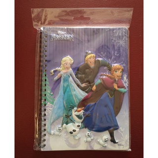 สมุดริมลวด​3D​ ปกนูน​ ลาย​ frozen A5