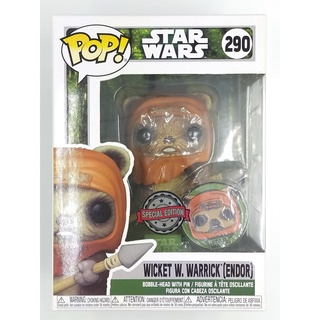 Funko Pop Star Wars - Wicket W. Warrick (Endor) with Pin #290 (กล่องมีตำหนินิดหน่อย) แบบที่ 2