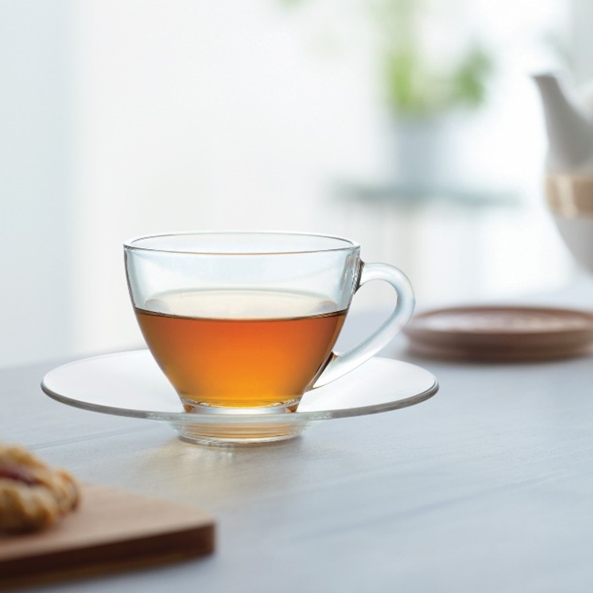 OCEAN แก้วกาแฟ COSMO TEA CUP 200 ML. & COSMO TEA SAUCER 6 " (Pack of 2)