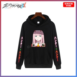 เสื้อกันหนาว มีฮู้ด ผ้าฝ้าย ลายการ์ตูนอนิเมะ Darling In The Franxx Zero Two แฟชั่นฤดูใบไม้ร่วง และฤดูหนาว สําหรับผู้ชาย GT