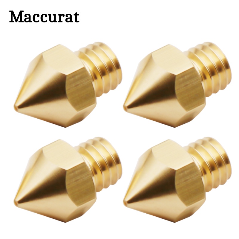 5PCS MK8 หัวฉีดด้ายทองเหลือง M6 0.2 มม./0.3 มม./0.4 มม./0.5 มม.สําหรับ MK8 Extruder Hotend 1.75 มม.เช่น MK7 สําหรับ 3D ชิ้นส่วนเครื่องพิมพ์