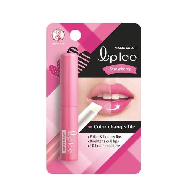 Mentholatum Lipice Magic Color Strawberry 2g. ลิปไอซ์ เมจิค คัลเลอร์ สตรอเบอร์รี่ 2กรัม