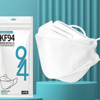 ส่งจากไทย! หน้ากากอนามัย KF94 Mask (แพ็ค 10 ชิ้น) กันฝุ่นทรงเกาหลี 3D แมสเกาหลี