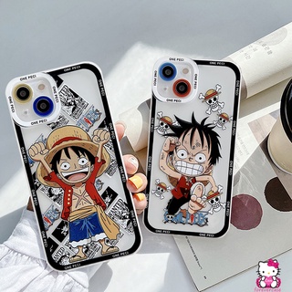 เคสโทรศัพท์มือถือ แบบใส ลายการ์ตูนลูฟี่ วันพีช สําหรับ Oppo A57 2022 A16 A15S A1K A54 A15 A3S A96 A95 A5 A9 A55 A16K A76 A5S A7 A31 A35 A74 A12 Reno 7Z 8 5 4F 5F 7 6 A33 A11K A11 A12E A94 เคส TPU นิ่ม