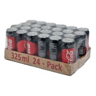 Coke Zero โค้กซีโร่ ไม่มีน้ำตาล 325ml/กระป๋อง แพ็คละ24กระป๋อง No Sugar Can