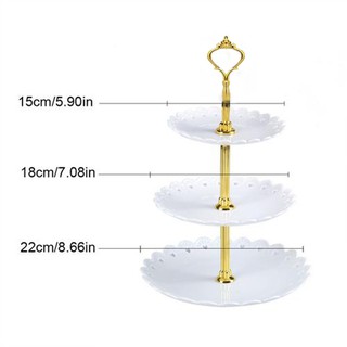 ชั้นวางขนมผลไม้ 3 ชั้น
