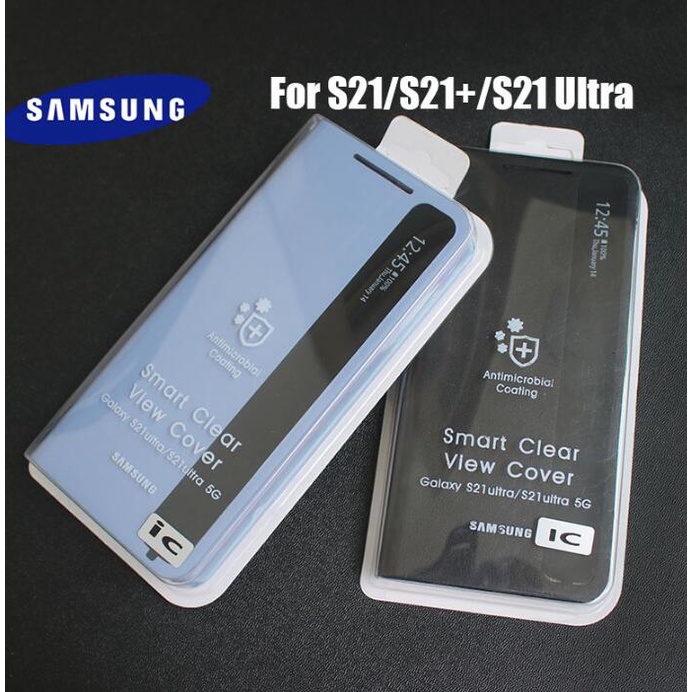 Samsung Galaxy S21 Ultra 5G G998U1 S21Plus G996B S21+ Smart View Flip Case S 21 Leather Auto Sleep F