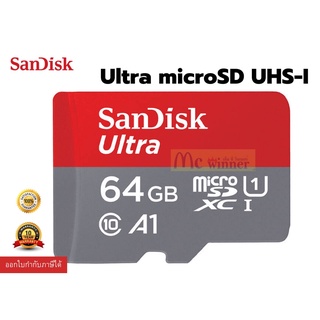 64GB MICRO SDHC CARD (ไมโครเอสดีการ์ด) SANDISK ULTRA CLASS 10 (SDSQUA4-064G-GN6MN) - รับประกัน 10 ปี