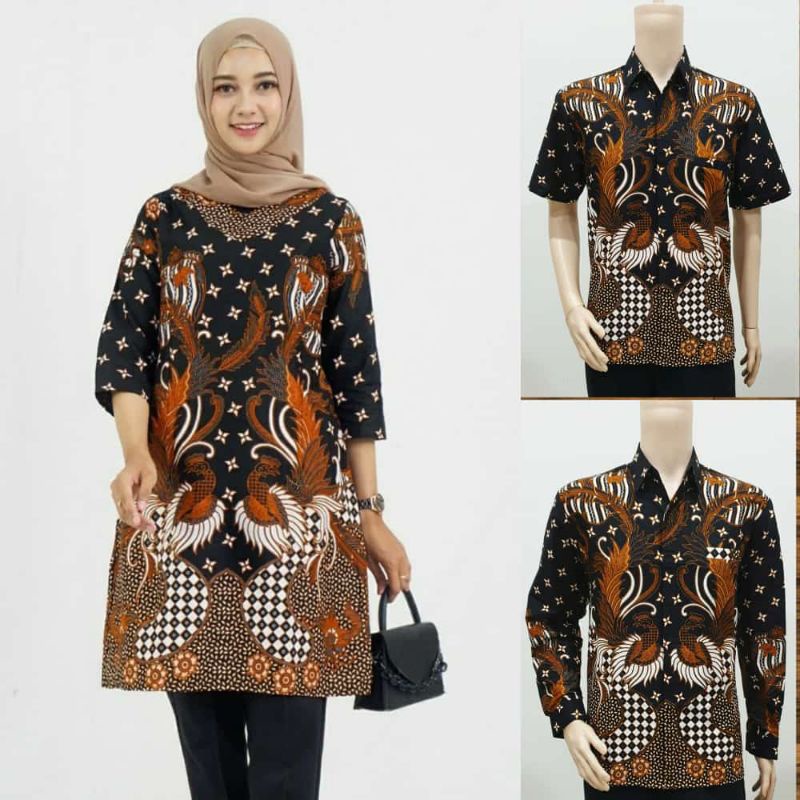 Kemeja Rihanna Batik เสื้อโรงงานนกรูปแบบชุดเสื้อคู่ผู้ชายผู้หญิงเด็กชุดครอบครัว Kondanga