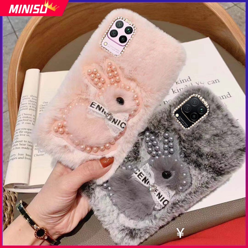 สําหรับRealme C85 Pro C83 C75 C71 C67 C65 C63 C61 C55 C100 C100X C100i 4Gน่ารักWarm Pearlกระต่ายตุ๊กตาฝาครอบโทรศัพท์