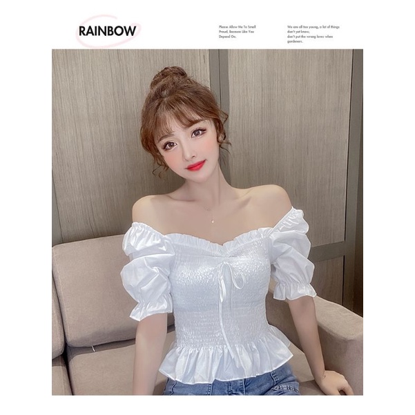 เสื้อเปิดไหล่แขนตุ๊กตาใส่ได้สองแบบสม็อคทั้งตัว สาวอวบ สาวอ้วน ไซส์ใหญ่ - รูปที่ 3