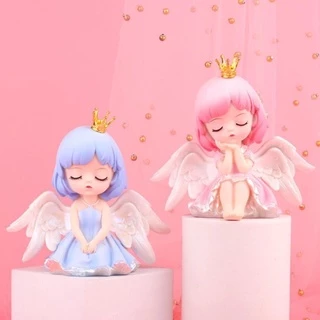 [จุด] นางฟ้าตุ๊กตาเด็กครีมเค้กตกแต่งนางฟ้าตุ๊กตาเค้กวันเกิดตกแต่งหูกระต่ายเด็กเค้กด้านบนหมวก
