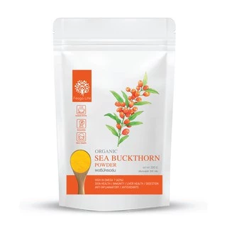 ผงซีบัคธอร์น ผิวชุ่มชื้น ช่วยย่อย Sea Buckthorn Powder ยี่ห้อ Feaga Life ฟีก้าไลฟ์ ปริมาณ 200 กรัม