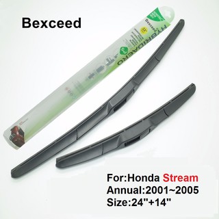 For Honda Stream 2001~ 2005 Bexceed Car Windshield Hybrid wiper Blade 24"+14"