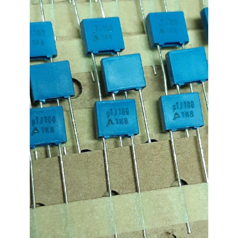 Epcos 0.1uf 100nf 104 100v (ราคา10ตัว) polyester film capacitor MKT ตัวเก็บประจุ คาปาซิเตอร์