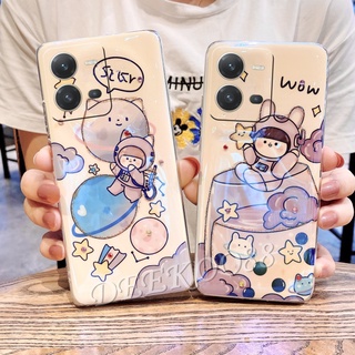 เคสโทรศัพท์มือถือ VIVO Y35 / Y22 / Y22s / Y16 / Y02S / V25 5G / V25e 4G Phone Case Soft TPU Handphone Casing Bling Glitter Lovely Cute Cartoon Wine Glass Girl Back Cover VIVOV25 VIVOY35 VIVOY16