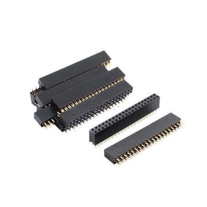 Header หญิง 2X20 Pin p 40P 2.54 มม. แถวคู่ตรง 2x20p 2 x 20