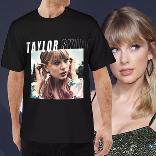 เสื้อยืดลําลองผ้าฝ้ายพิมพ์ลาย Taylor Swift ME Portrait ทรงหลวมสําหรับผู้ชาย alLrS-5XL