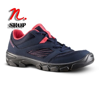 รองเท้าเดินป่าหุ้มส้นมีเชือกผูก สำหรับเด็ก QUECHUA KIDS’ LACE-UP HIKING SHOES MH100