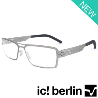 Ic Berlin แว่นตารุ่น 004 C-3 สีเงิน Reionizaton กรอบเต็ม ขาข้อต่อ วัสดุ สแตนเลส สตีล Full frame Eyeglass Stainless Steel