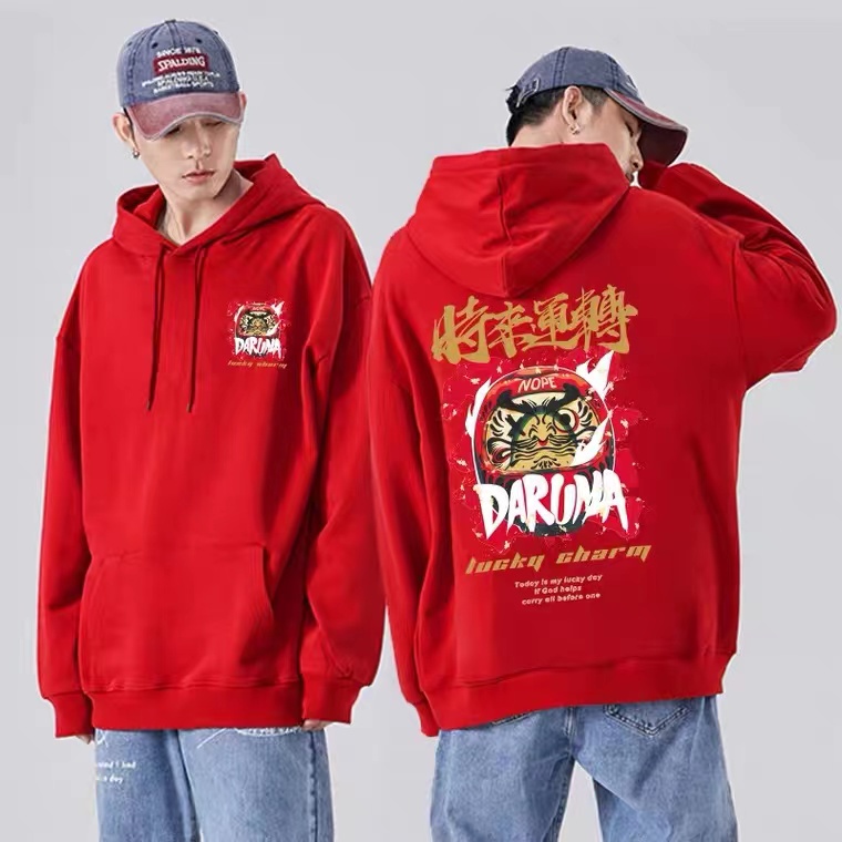 เสื้อกันหนาวผู้ชาย มีฮู้ด ลายเท่ๆ สไตล์ญี่ปุ่น