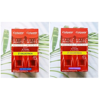 (Colgate®) Optic White Renewal Toothpaste 85g - 2 Value Pack ยาสีฟัน คอลเกต  ฟันขาว ขจัดคราบเหลือง