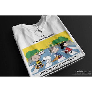 พร้อมส่ง!! เสื้อยืด Oversize คอกลมแขนสั้น ดีเทลลายสนูปปี้ Snoopy