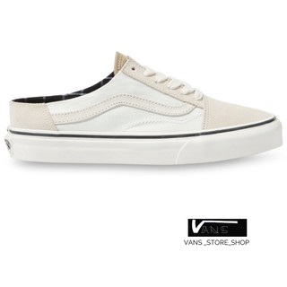 VANS OLD SKOOL MULE NEUTRAL BLOCK MULTI SNOW WHITE SNEAKERS สินค้ามีประกันแท้