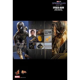 HOT TOY MMS604 SPIDER-MAN : NO WAY HOME : SPIDER-MAN (BLACK &amp; GOLD SUIT)