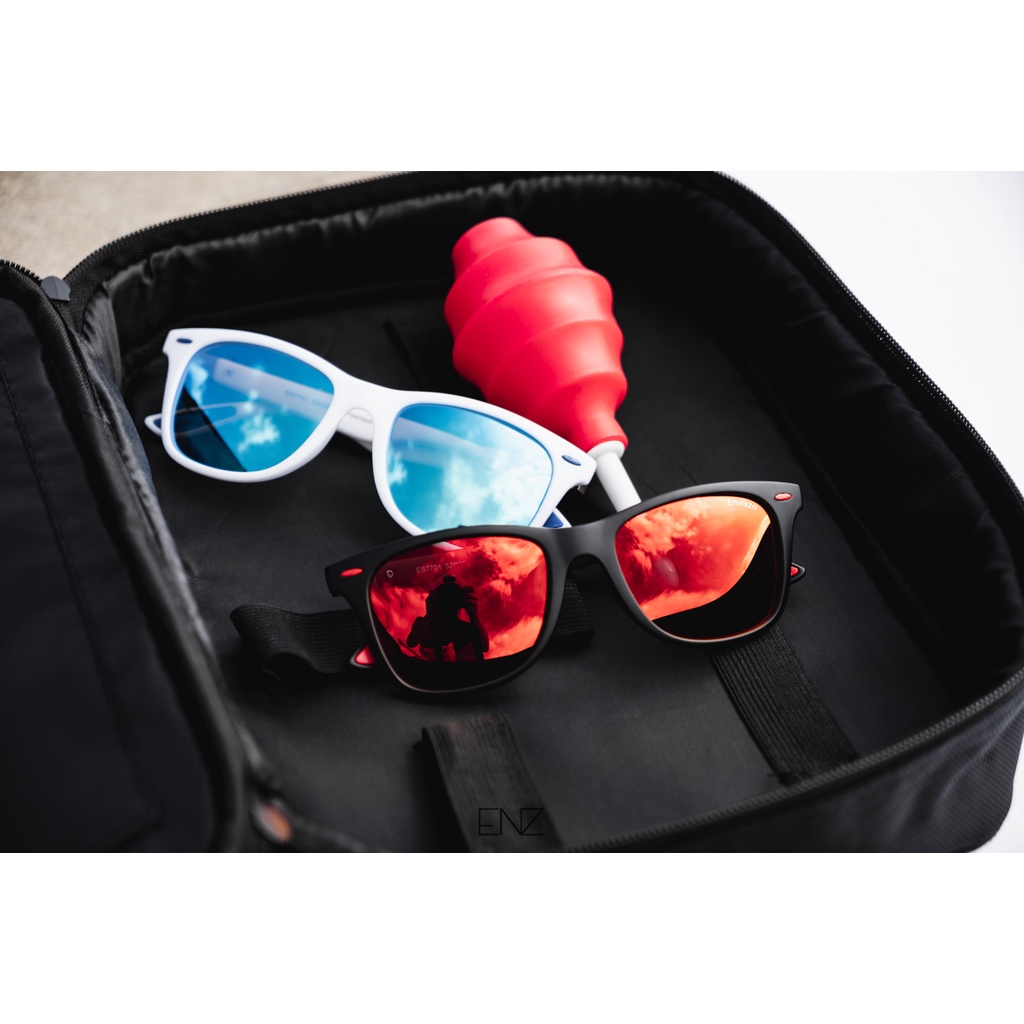 ENVISZO ES7701 Sport Line Voyager เลนส์ปรอท Polarized แว่นกันแดดUV100% ทรง wayfarer